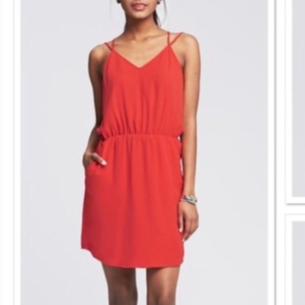 Banana Republic Red Strappy Mini Dress